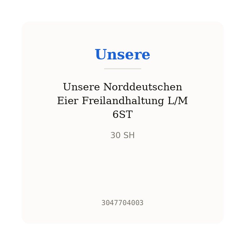 Unsere Norddeutschen Eier Freilandhaltung L/M 6ST