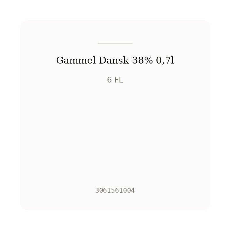 Gammel Dansk 38% 0,7l