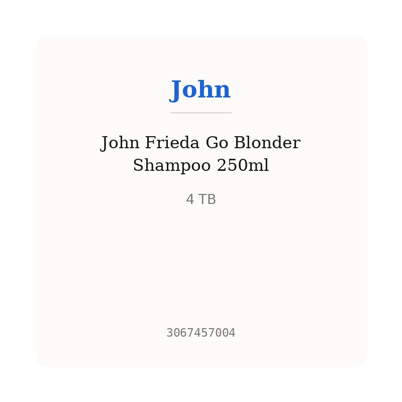John Frieda Go Blonder Shampoo 250ml