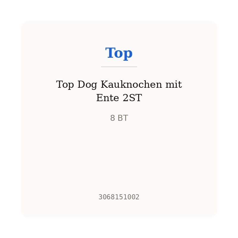 Top Dog Kauknochen mit Ente 2ST