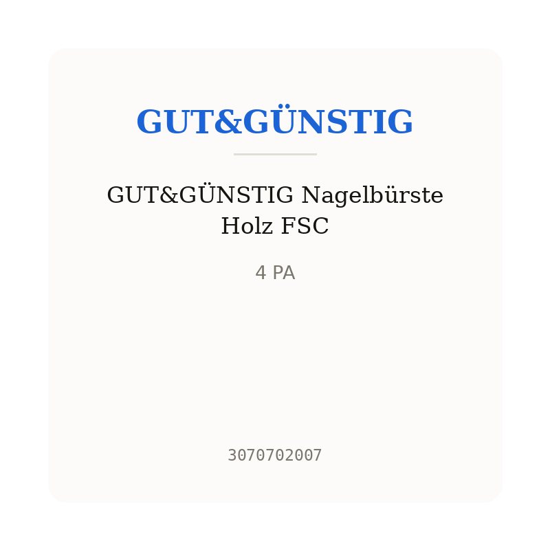 GUT&GÜNSTIG Nagelbürste Holz FSC