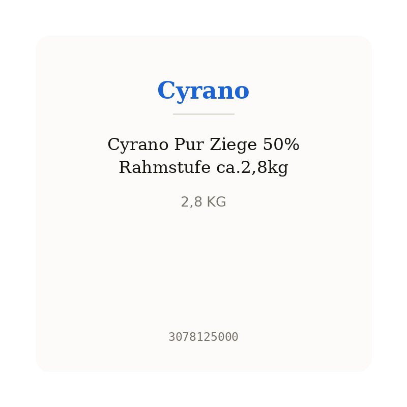 Cyrano Pur Ziege 50% Rahmstufe ca.2,8kg