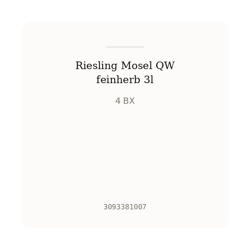 Riesling Mosel QW feinherb 3l