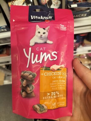 Vitakraft Cat Yums Huhn&Katzengras 40g