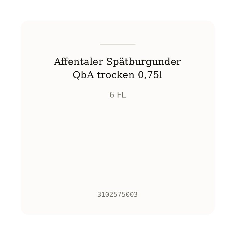 Affentaler Spätburgunder QbA trocken 0,75l