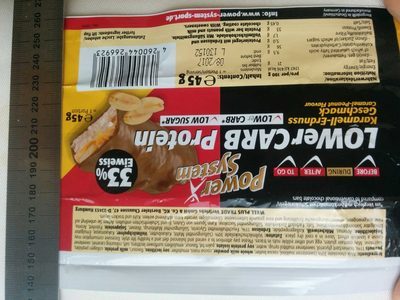 Power System Active Lifestyle Lower Carb Bar Karamell-Erdnuss 45g