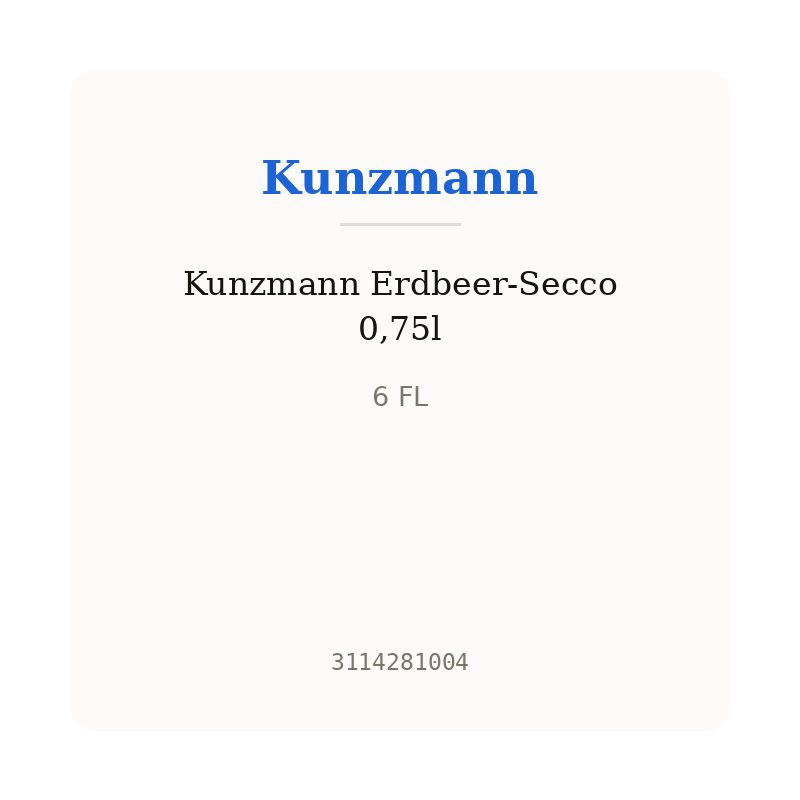 Kunzmann Erdbeer-Secco 0,75l