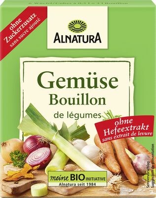 Bio Alnatura Gemüsebouillonwürfel ohne Hefe für 3l 66g