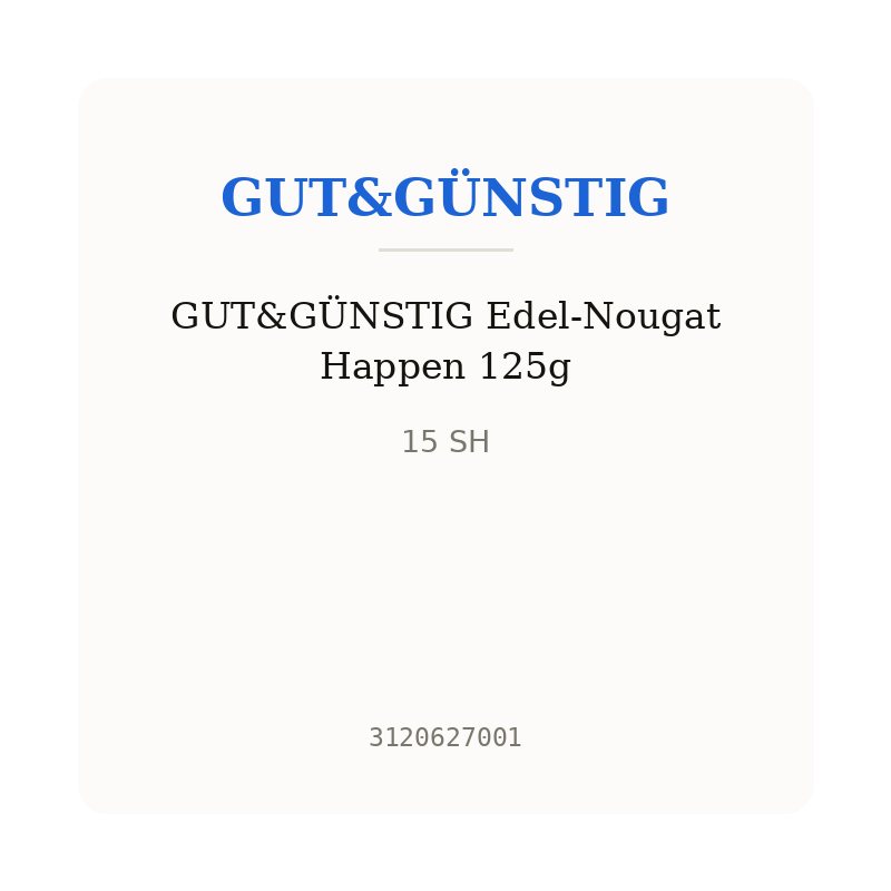 GUT&GÜNSTIG Edel-Nougat Happen 125g