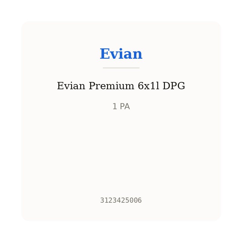 Evian Premium 6x1l DPG