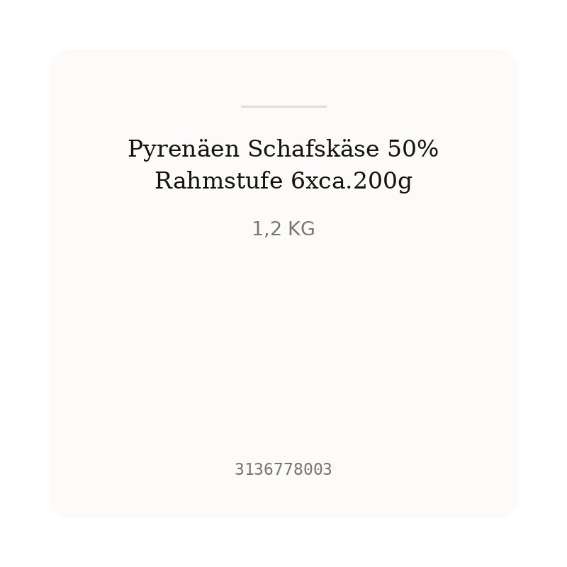 Pyrenäen Schafskäse 50% Rahmstufe 6xca.200g
