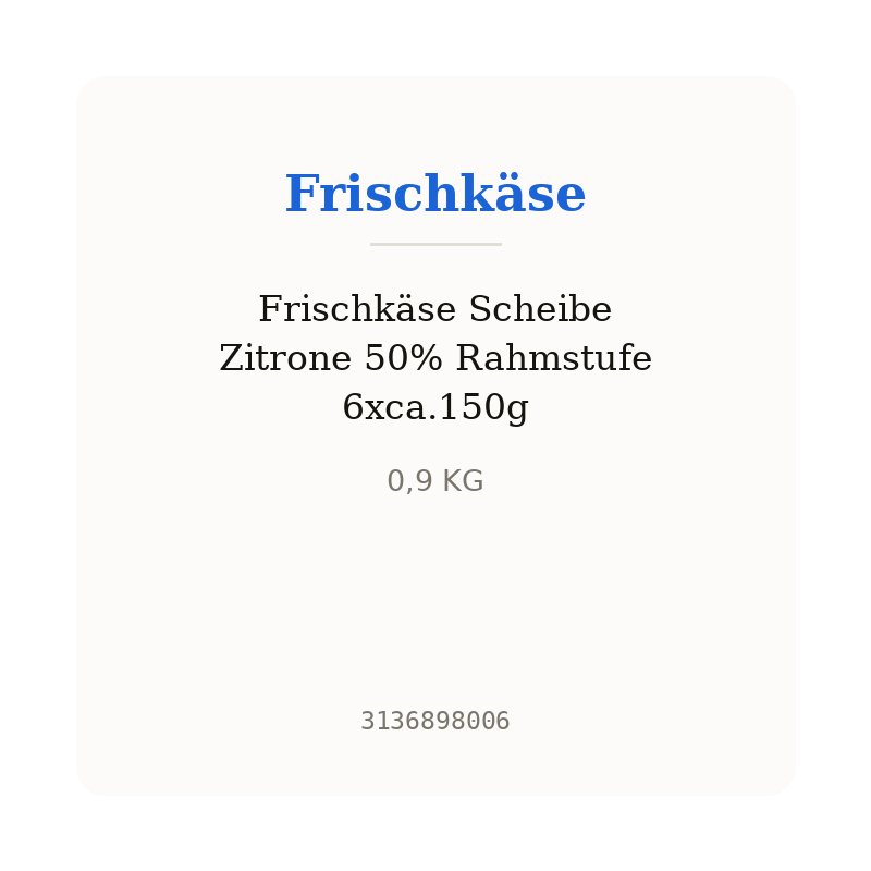 Frischkäse Scheibe Zitrone 50% Rahmstufe 6xca.150g