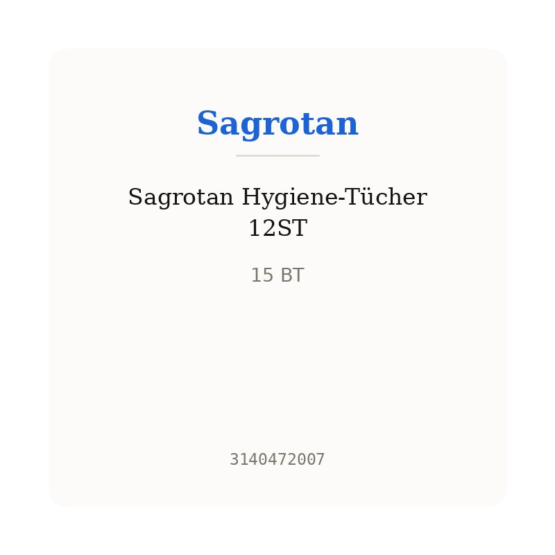 Sagrotan Hygiene-Tücher 12ST
