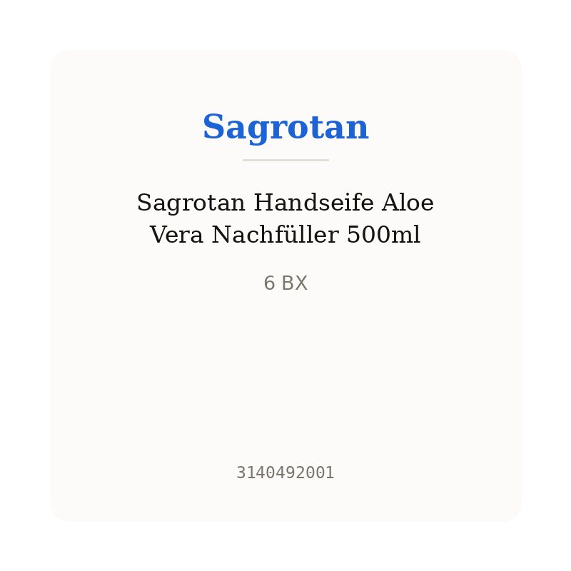 Sagrotan Handseife Aloe Vera Nachfüller 500ml