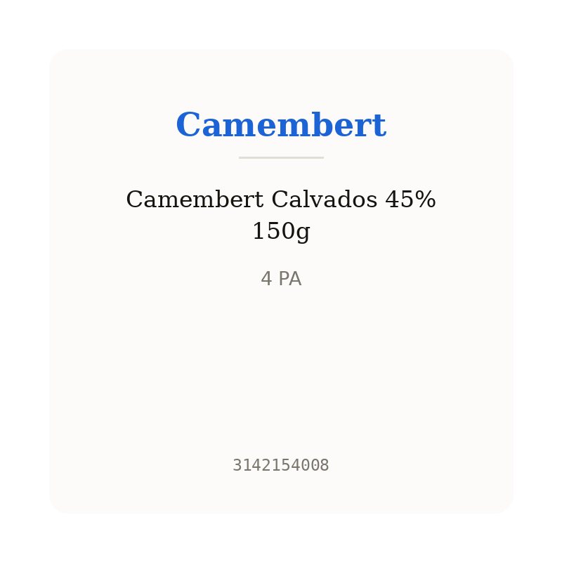 Camembert Calvados 45% 150g