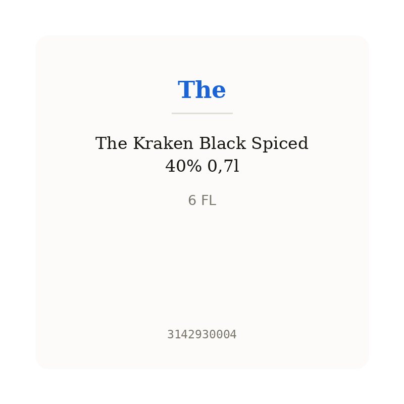 The Kraken Black Spiced 40% 0,7l