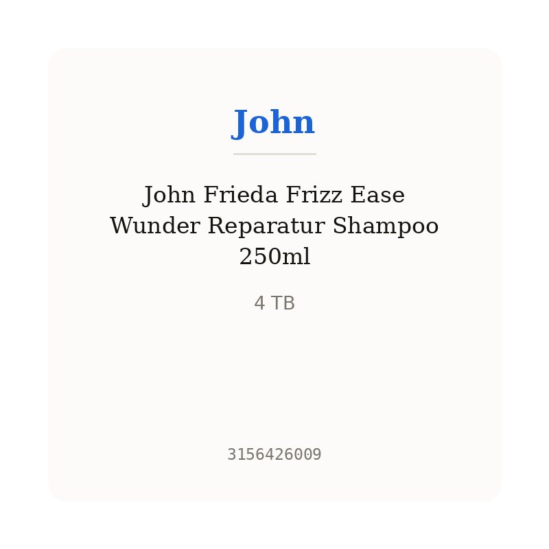 John Frieda Frizz Ease Wunder Reparatur Shampoo 250ml