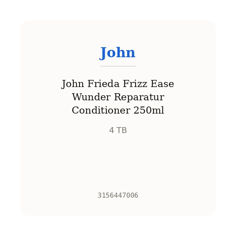 John Frieda Frizz Ease Wunder Reparatur Conditioner 250ml