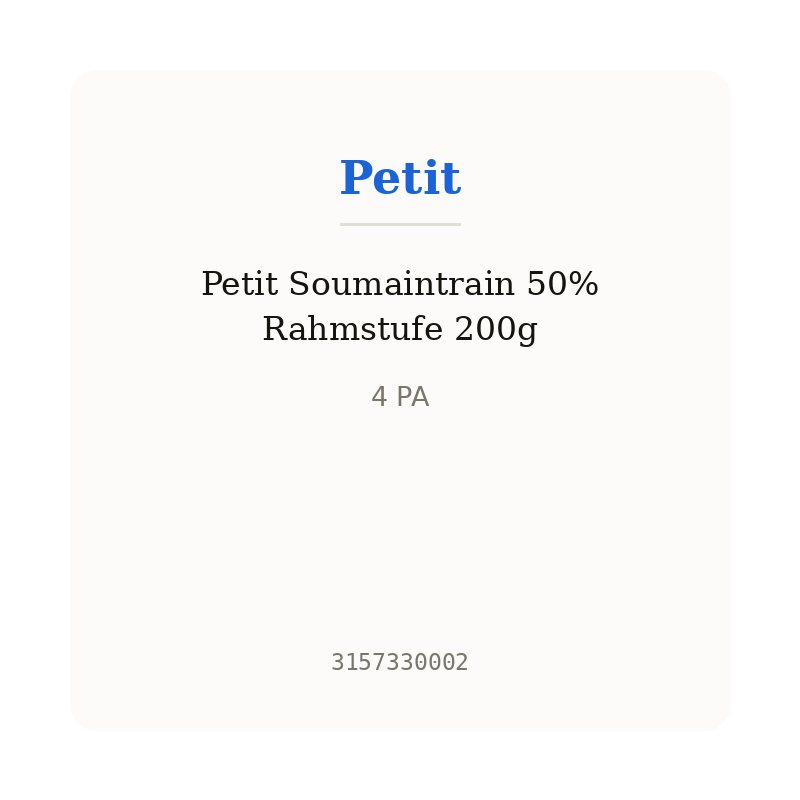 Petit Soumaintrain 50% Rahmstufe 200g