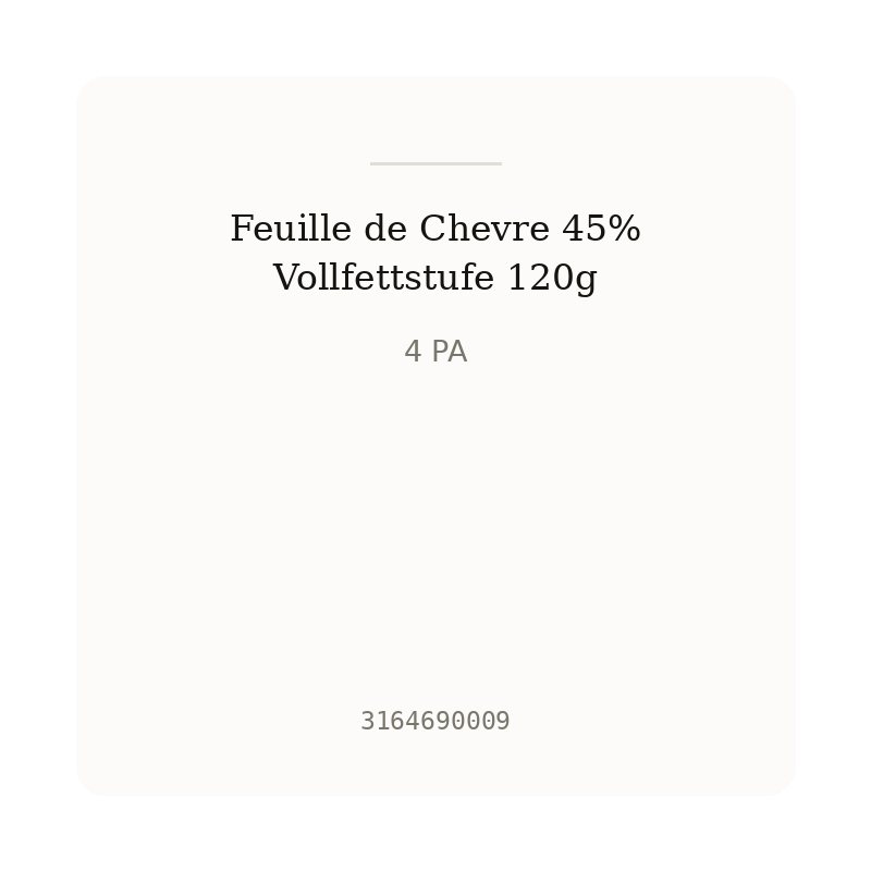 Feuille de Chevre 45% Vollfettstufe 120g