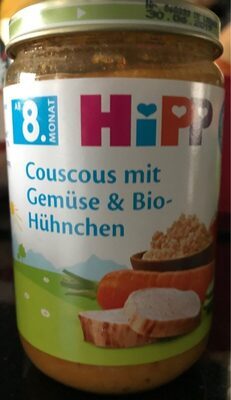 Bio Hipp Menü Couscous mit Gemüse und Hühnchen ab 8.Monat 220g