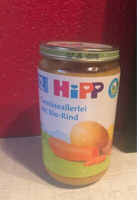 Bio Hipp Menü Gemüseallerlei mit Rind ab 12.Monat 250g