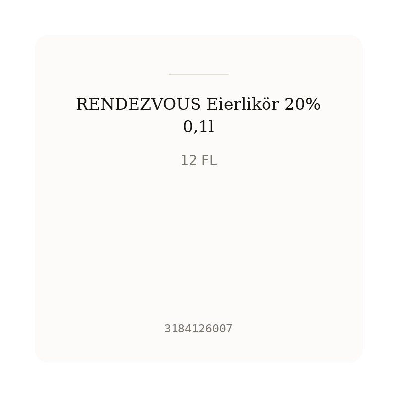 RENDEZVOUS Eierlikör 20% 0,1l