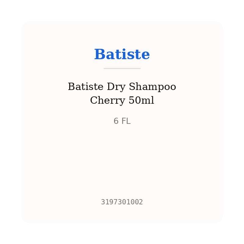 Batiste Dry Shampoo Cherry 50ml