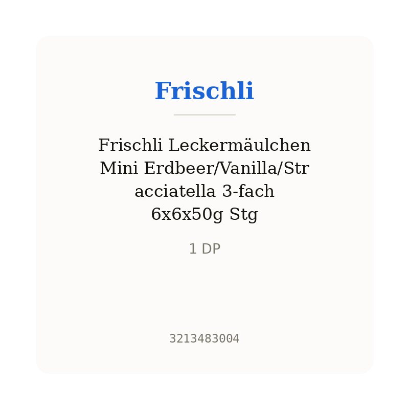 Frischli Leckermäulchen Mini Erdbeer/Vanilla/Stracciatella 3-fach 6x6x50g Stg
