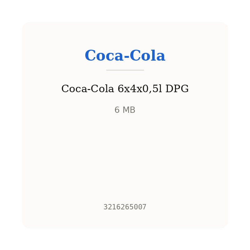 Coca-Cola 6x4x0,5l DPG