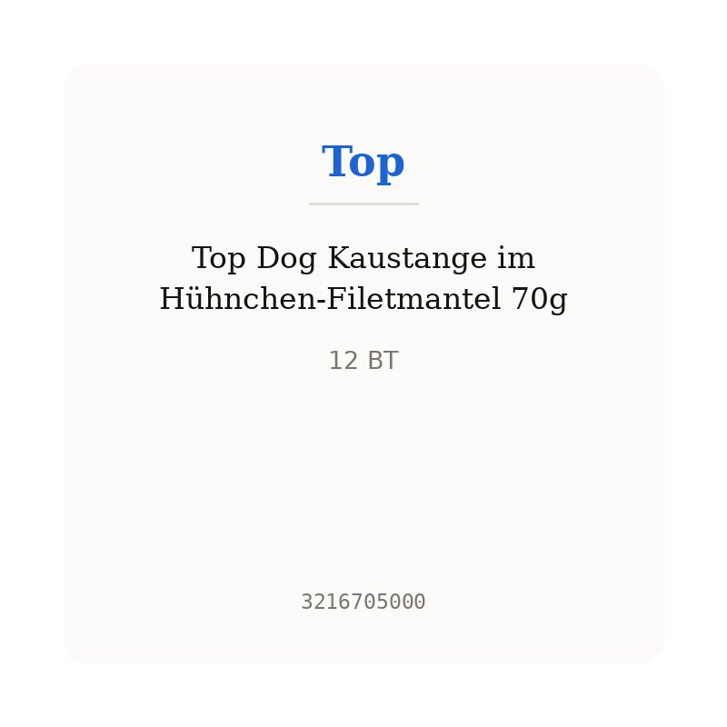 Top Dog Kaustange im Hühnchen-Filetmantel 70g