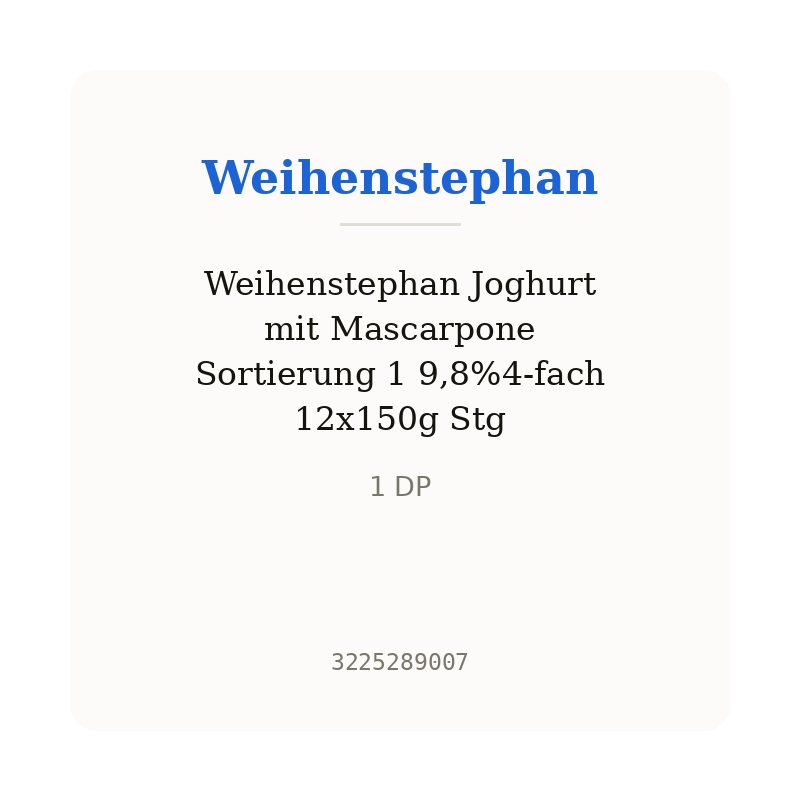 Weihenstephan Joghurt mit Mascarpone Sortierung 1 9,8%4-fach 12x150g Stg