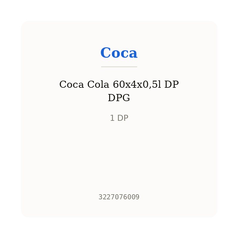 Coca Cola 60x4x0,5l DP DPG