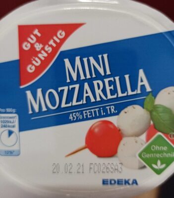 GUT&GÜNSTIG Mozzarella Mini 45% 250g VLOG