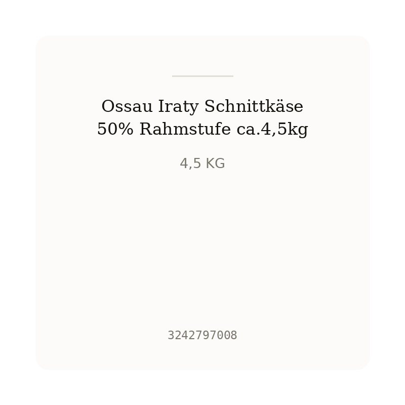 Ossau Iraty Schnittkäse 50% Rahmstufe ca.4,5kg