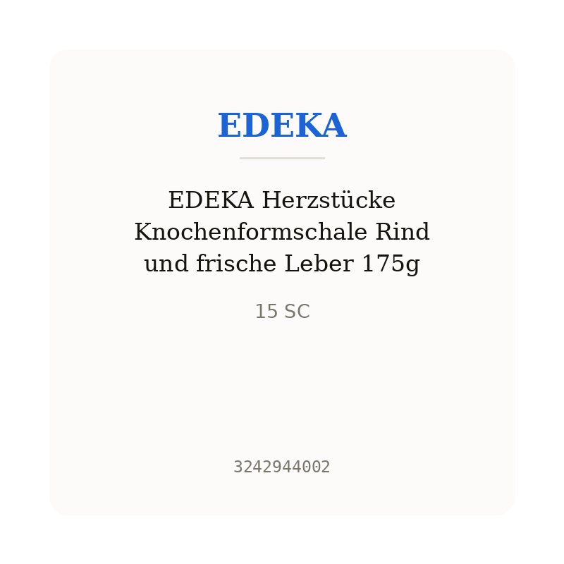 EDEKA Herzstücke Knochenformschale Rind und frische Leber 175g