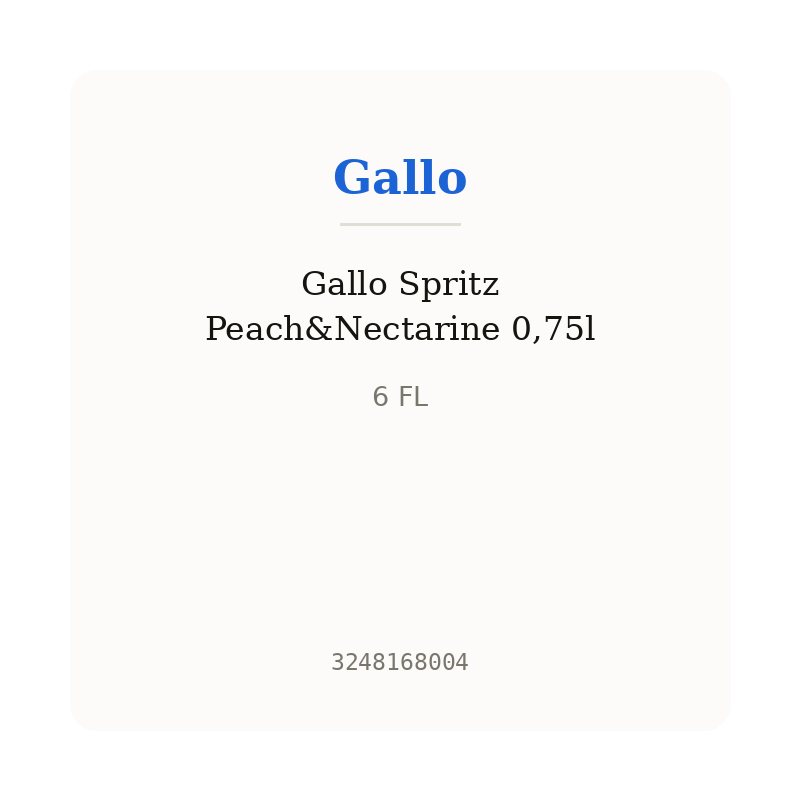Gallo Spritz Peach&Nectarine 0,75l