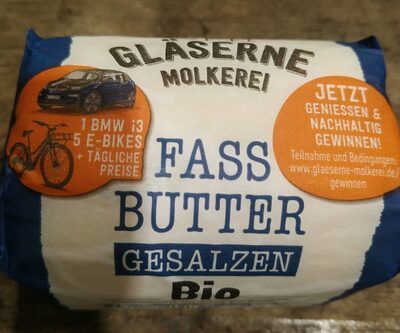 Bio Gläserne Molkerei Fassbutter gesalzen 250g