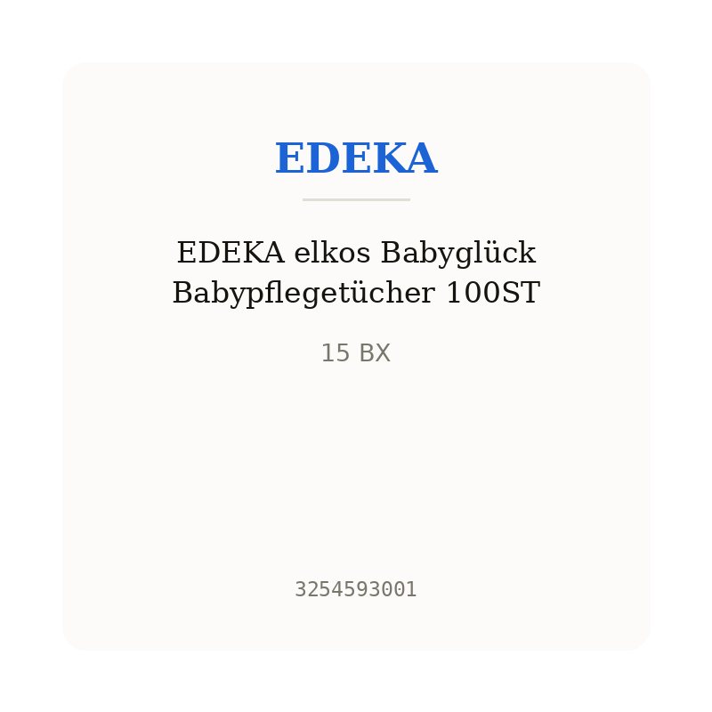 EDEKA elkos Babyglück Babypflegetücher 100ST