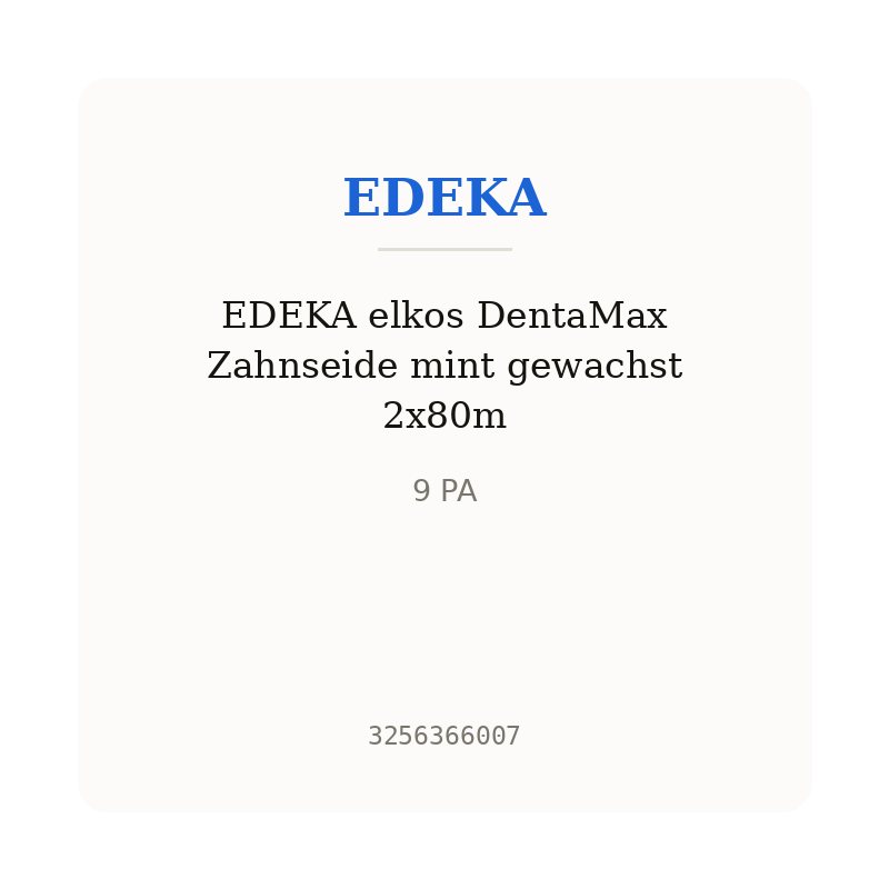 EDEKA elkos DentaMax Zahnseide mint gewachst 2x80m