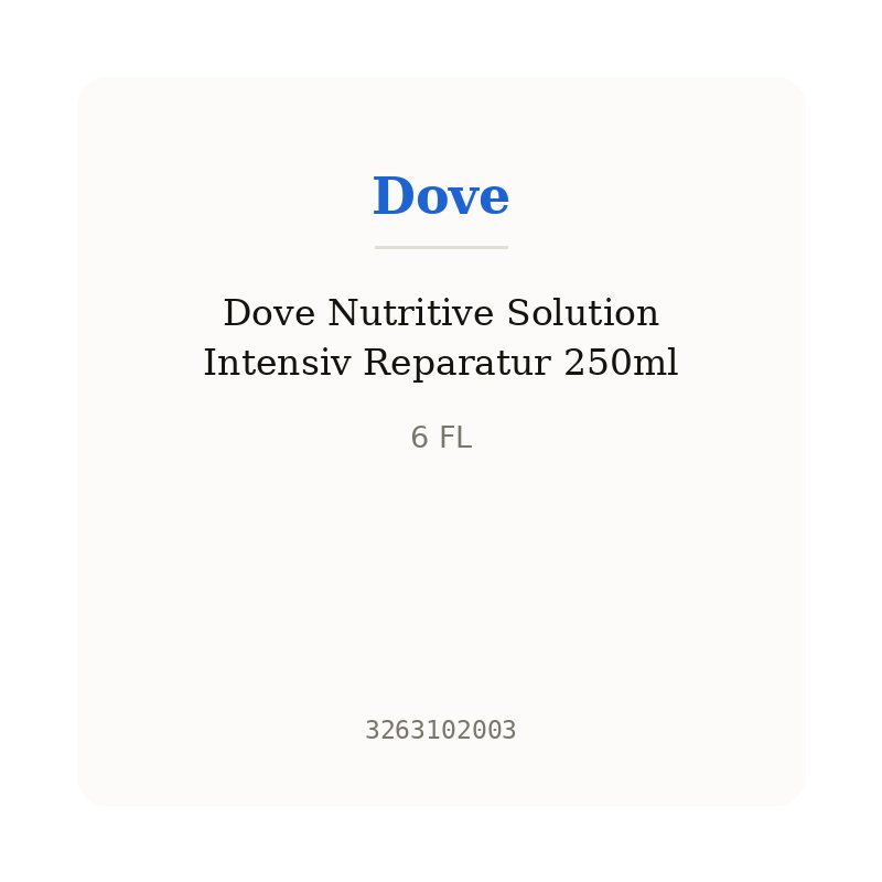 Dove Nutritive Solution Intensiv Reparatur 250ml