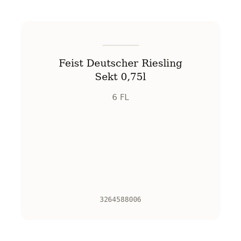 Feist Deutscher Riesling Sekt 0,75l