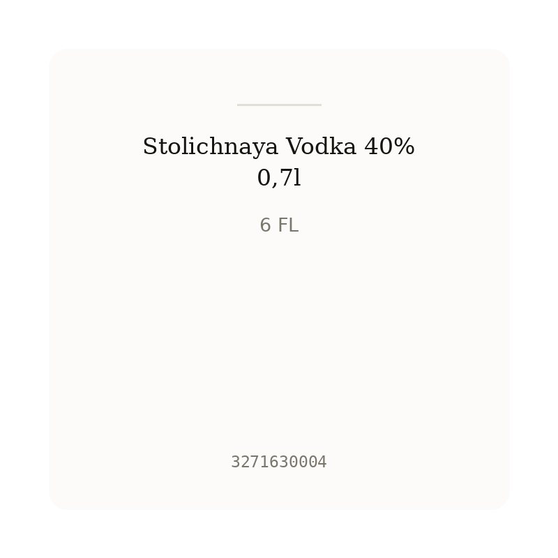 Stolichnaya Vodka 40% 0,7l