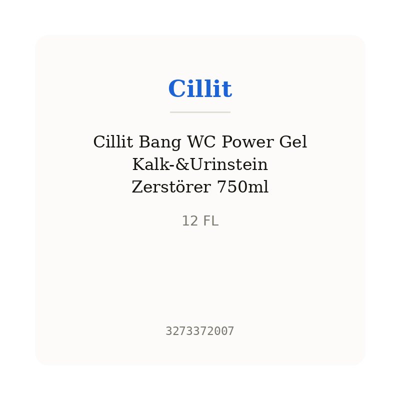 Cillit Bang WC Power Gel Kalk-&Urinstein Zerstörer 750ml