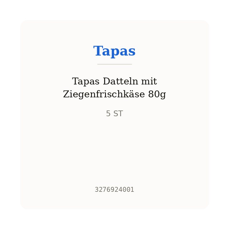 Tapas Datteln mit Ziegenfrischkäse 80g