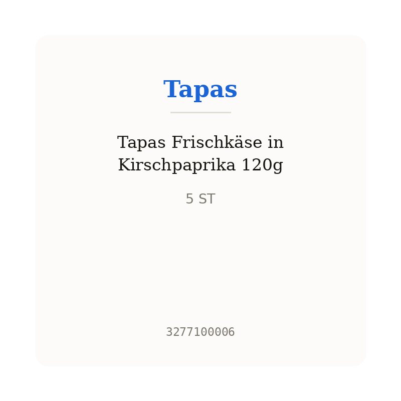 Tapas Frischkäse in Kirschpaprika 120g