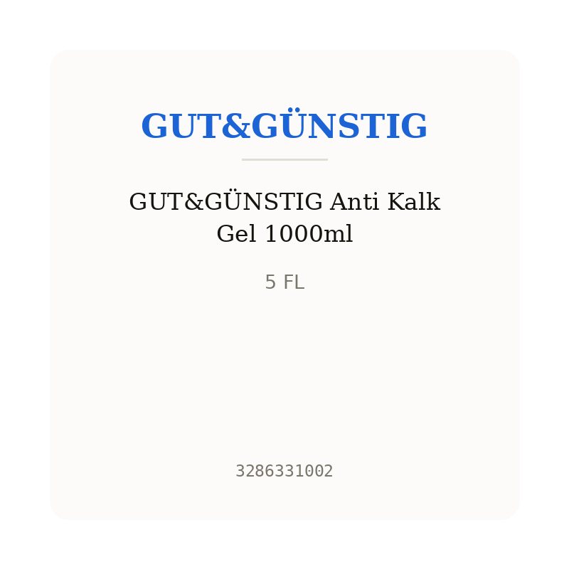 GUT&GÜNSTIG Anti Kalk Gel 1000ml