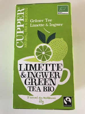 Bio Cupper Grüner Tee Limette Ingwer 20ST 35g