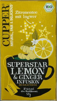 Bio Cupper Zitronentee mit Ingwer 20ST 50g
