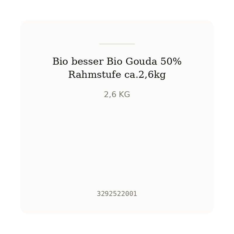 Bio besser Bio Gouda 50% Rahmstufe ca.2,6kg
